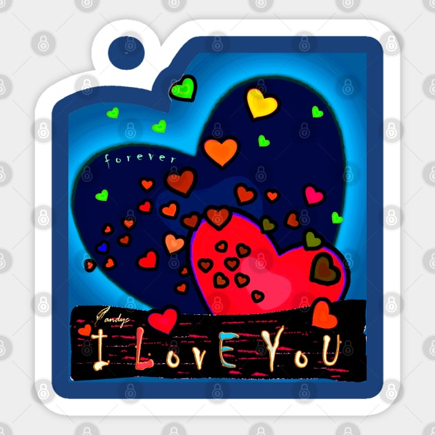 I LOVE YOU INT/V Sticker by ACUANDYC